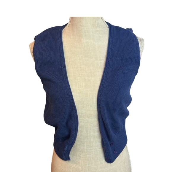 Vintage Blue Sweater Vest Size Medium - Picture 2 of 6